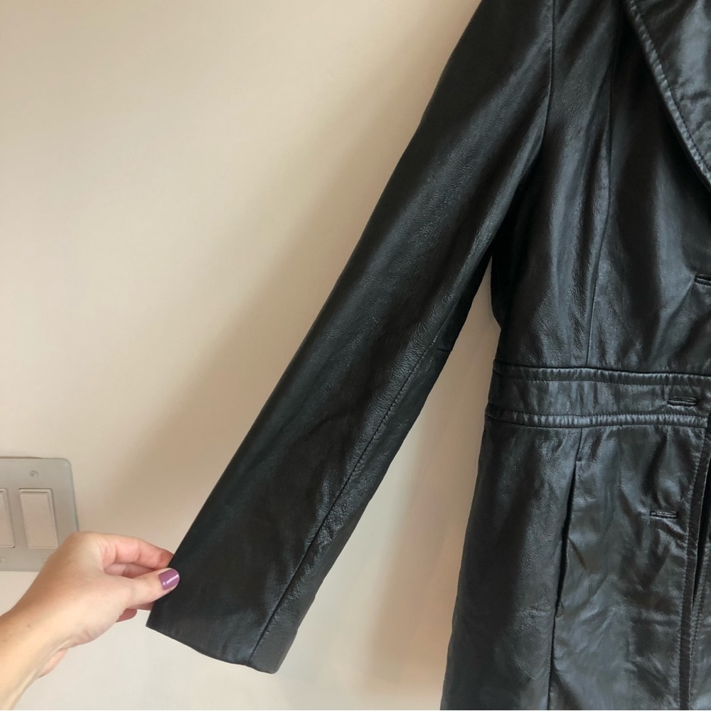 Y2K Vintage Leather blazer Jacket | M - Picture 7 of 13